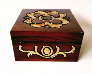 Handmade Wooden Box - Solid Teak Wood - Hinged Lid