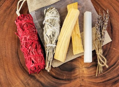 smudging kit with selenite